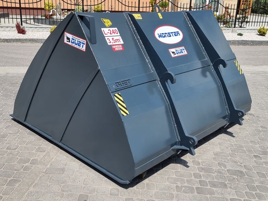 łyżka 3,5m3 240 cm trociny zboże objętościowa jcb maniotu merlo