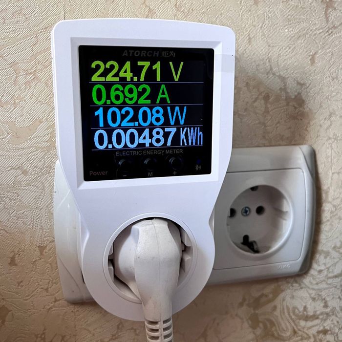 Ваттметр-розумна WI-FІ розетка  ATORCH S1W 16А