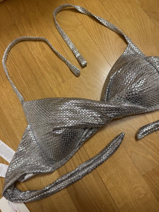 Kostium calzedonia nowy srebrny