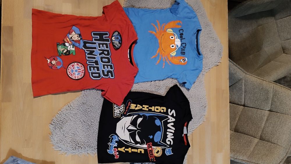 Letnie koszulki z krótkim rękawem, cena za zestaw 104