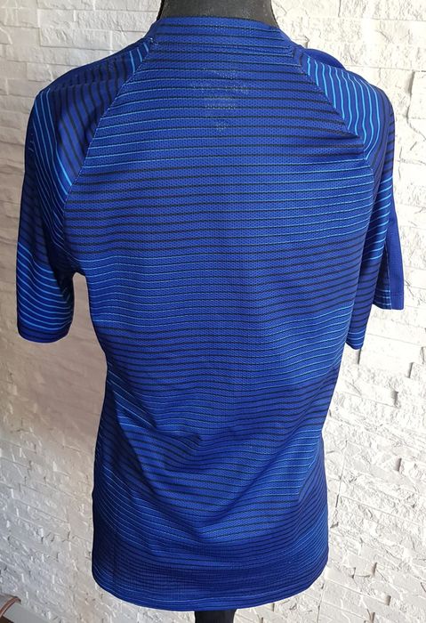 Nike Dri-Fit niebieski t-shirt sportowy w paski