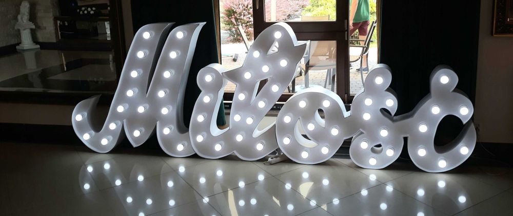 Mega serce na wesele podswietlane