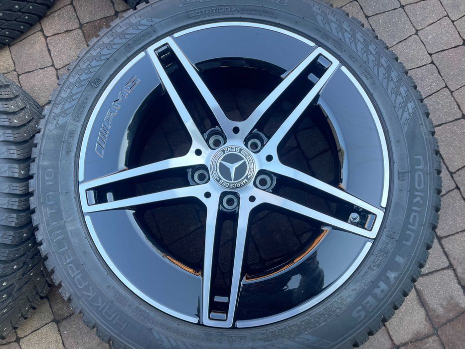 4076. Koła zimowe 18" Mercedes C236 CLE oryginalne AMG 245/45/18 Nokian 2023r 9mm
