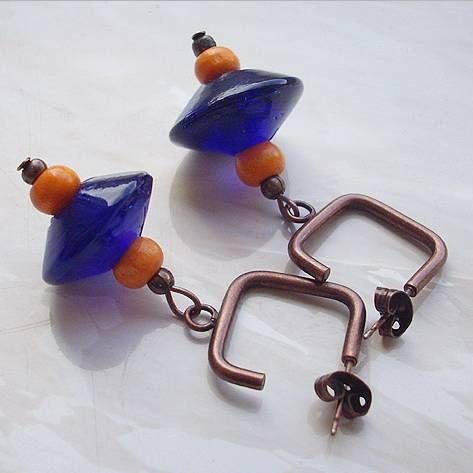 Kolczyki handmade szkło weneckie