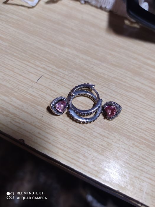 Srebrne kolczyki Pandora