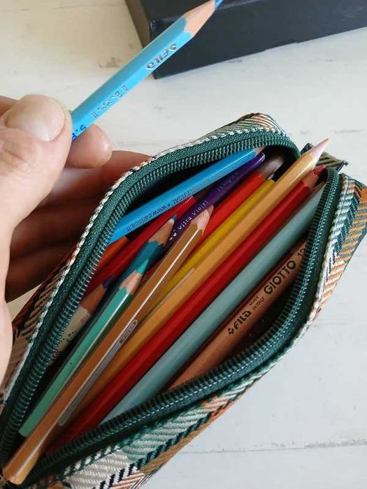 Conjunto Material Desenho Drawing Pencils Crayon Stapler