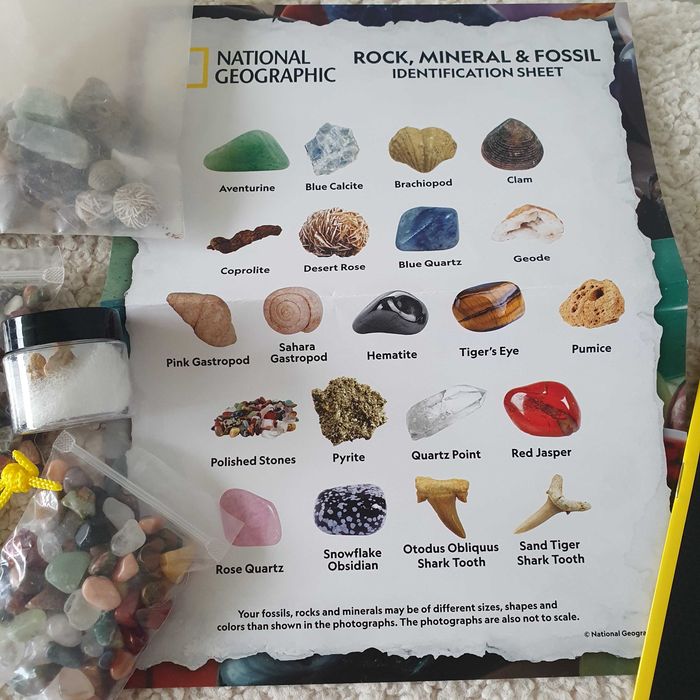 National Geographic conjunto para crianças - pedras naturais, fósseis