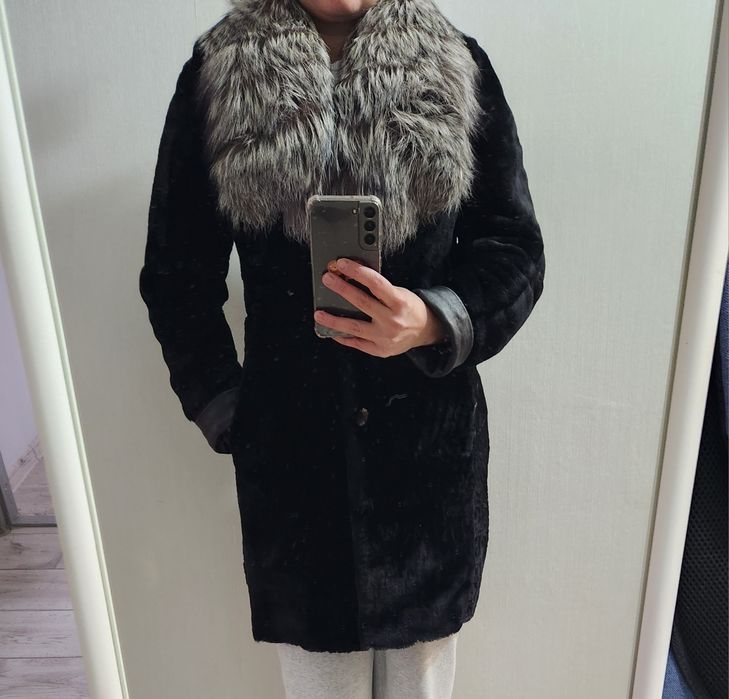 Натуральна шуба з мутону