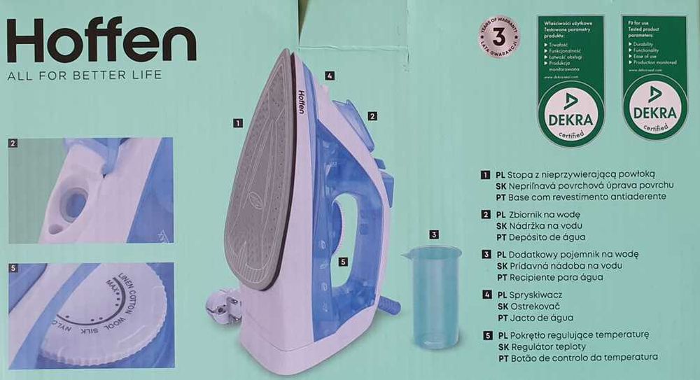 Hoffen, żelazko parowe 2000 W *