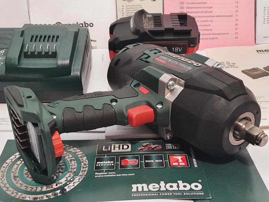 Komplet narzedzi METABO SSW 18 LTX 1450 BL bateria 18v 6,2ah ladowarka