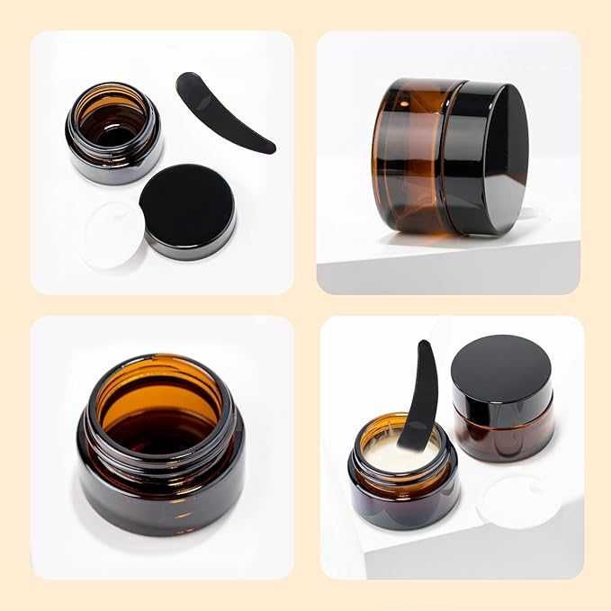 Zeuwets Opakowanie 10 pustych słoików na próbki szkło kosmetyczne NOWE