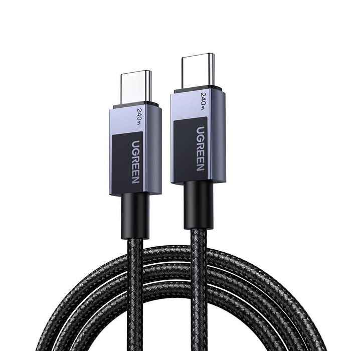 Кабель для швидкої зарядки Type-C на Type-C 240W PD 3.1 Ugreen Fast Charging провод шнур тайп си для быстрой зарядки 1/2 метра