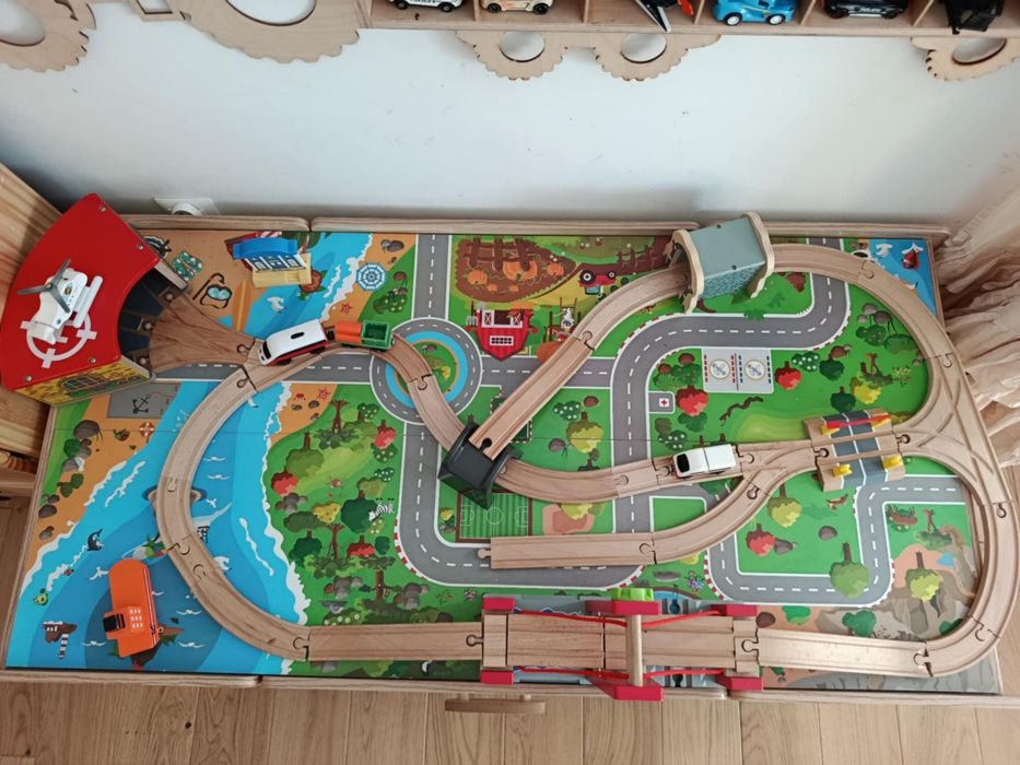 Kolejka drewniana stół kinderkraft