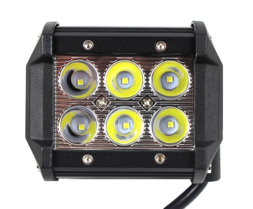 Lampa robocza 6 LED Cree panel halogen 18W 12-24V