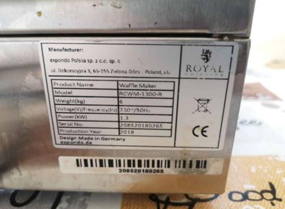 Máquina de waffle profissional