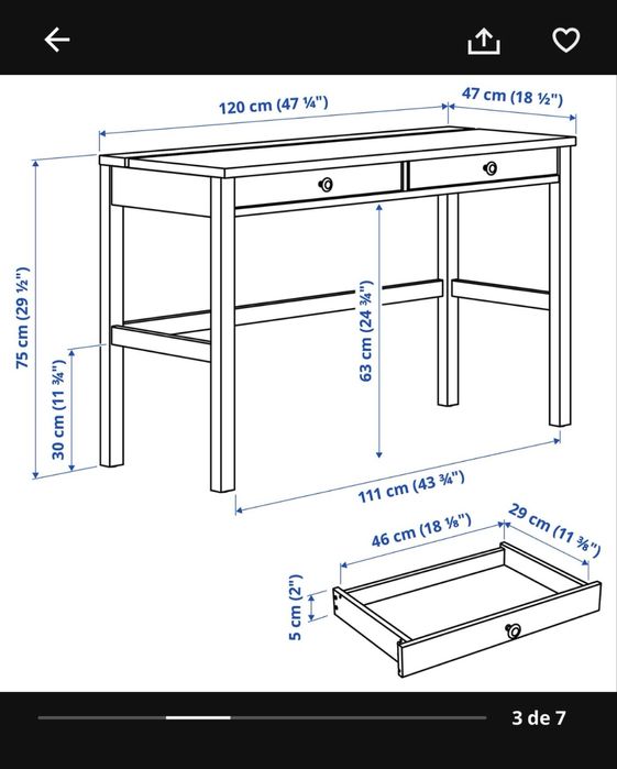 Secretária IKEA Hemnes