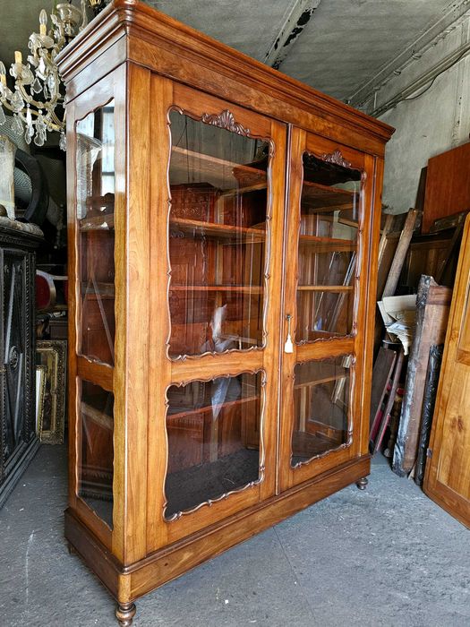 *Duża witryna, serwantka, biblioteka Biedermeier XIXw.*transport