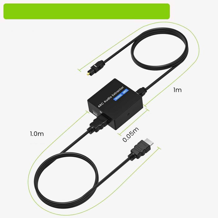 Ekstraktor HDMI ARC na sygnał optyczny, konwerter audio ARC 192 kHz