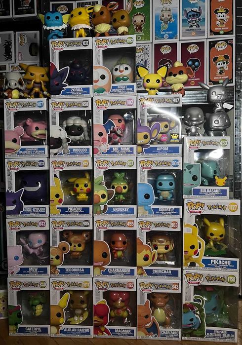 Funko Pop фігурки Pokémon — Pikachu, Charizard, Mew, Gengar, Venusaur, Squirtle