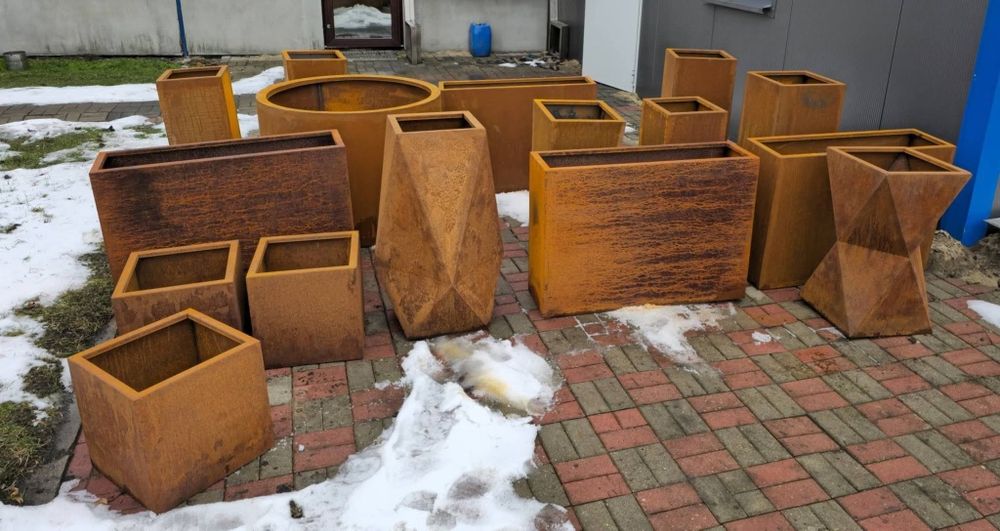 Nowoczesne donice stalowe – Corten & Malowane proszkowo | PRODUCENT