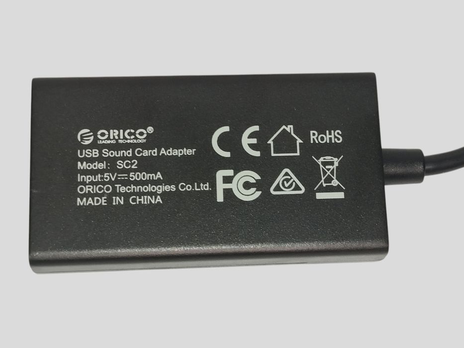 Зовнішня звукова картка USB Orico SC2 - Black (TRS,TRRS,3AUX)