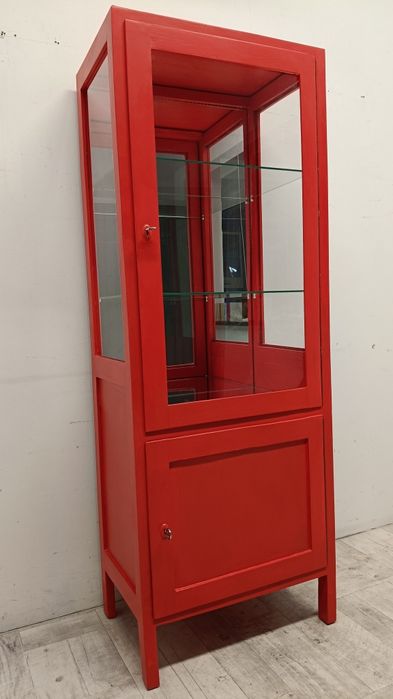 witryna przeszklona szafka lekarska barek witrynka loft design vintage