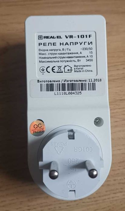 Реле напряжения Real-EL VR-101F, состояние нового