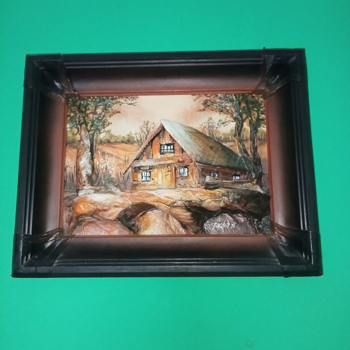 Obraz ze skóry 47/ 37 cm