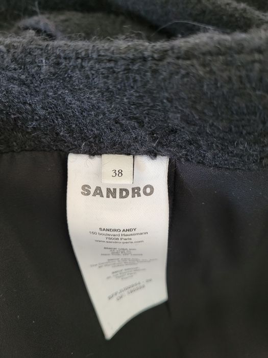 Czarna wełniana spódnica Sandro 38.