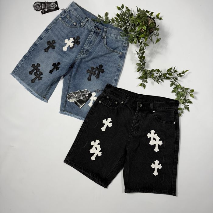 Джинсові шорти Chrome Hearts S-XL шорты хром хартс с крестами