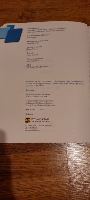 Podręcznik do religii klasa 6 (wydawnictwo Św. Stanisław)
