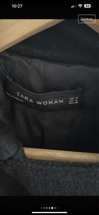Plaszcz jesienny Zara rozm. M