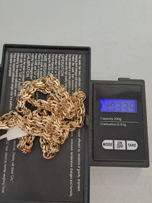 Nowy Złoty Łańcuch splot Galibardi Soczewka 60 cm  104 g