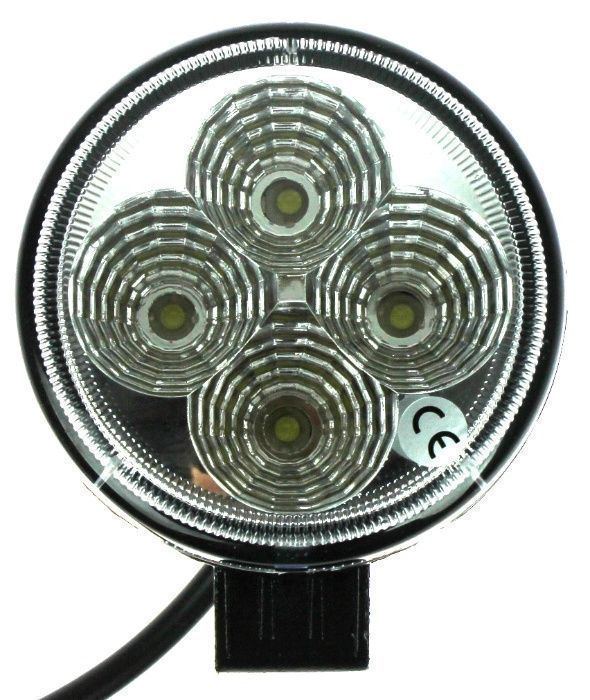Lampa robocza 4 LED okrągła Epistar 12W halogen 12-24V