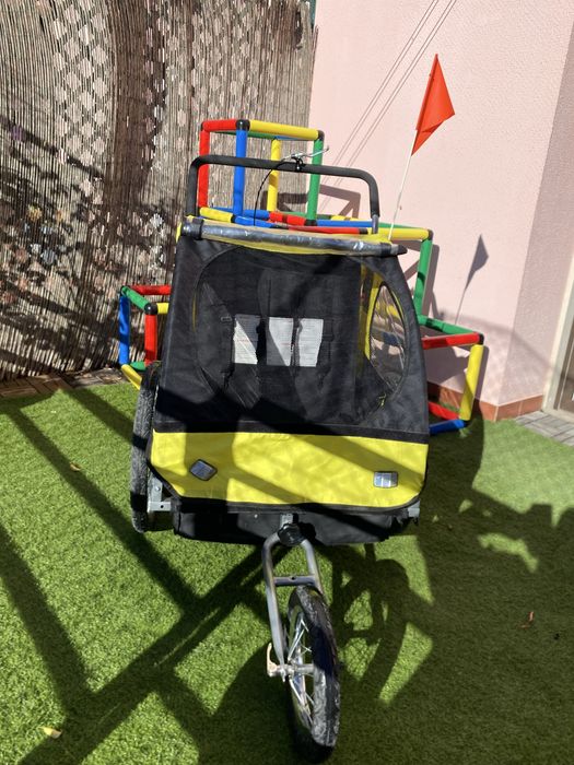 Carinho atrelado para bicicleta - 2 criancas