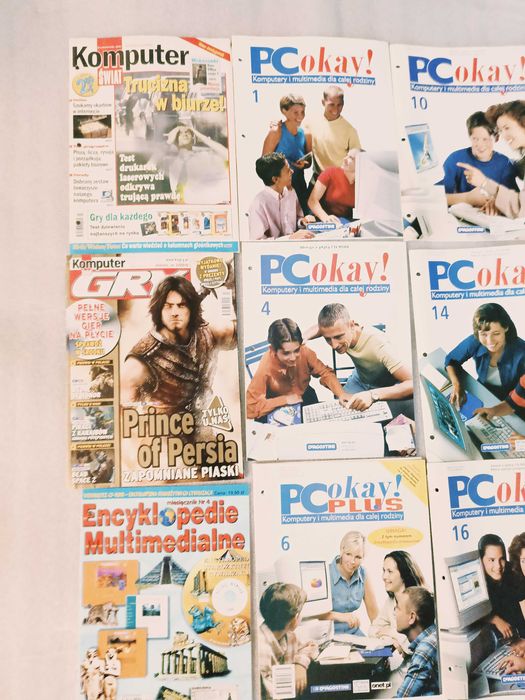 Stare czasopisma komputerowe PC Okay, Komputer Świat dla zbieraczy.