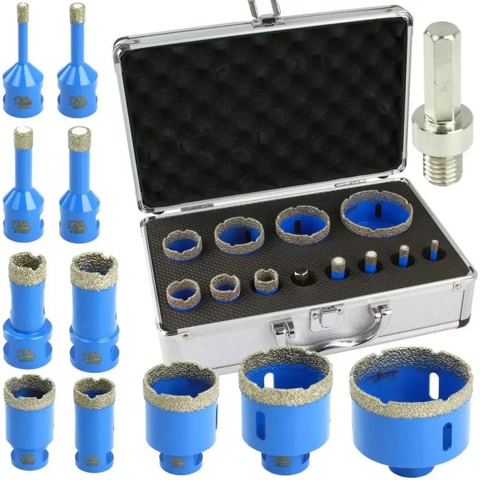 Алмазні коронки для плитки AL-FA ALDHSS11 (6-68мм) 11 шт.