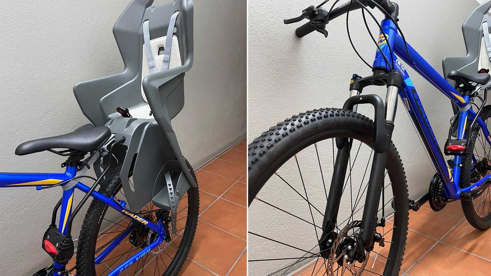 Bicicleta 27.5" NOVA c/ cadeira para criança