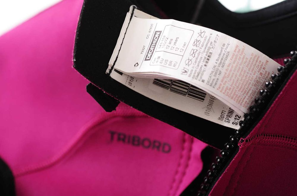 Tribord pianka dla dzieci springsuit 100 purple decathlon