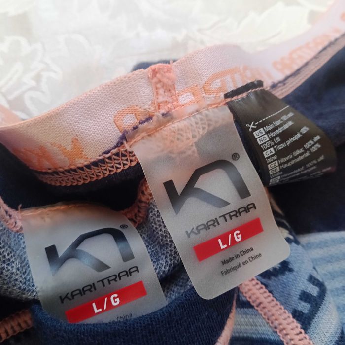 Kari Traa 100% шерсть мериноса комплект шерстяной термобелье Норвегия