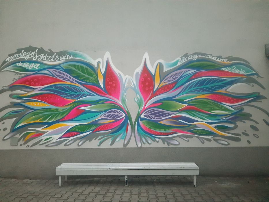 graffiti. malowanie murali , mural street art