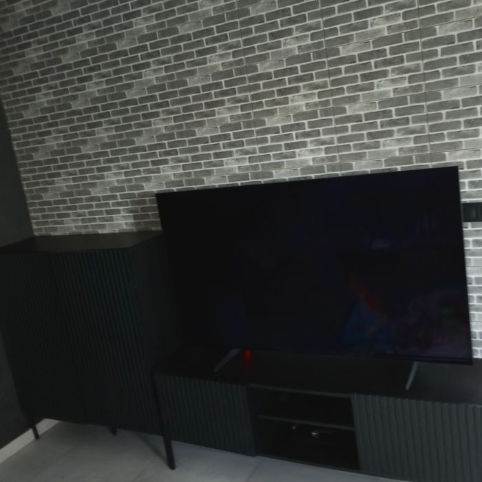 Meble komplet komosa duża i szafka pod tv lamel czarna