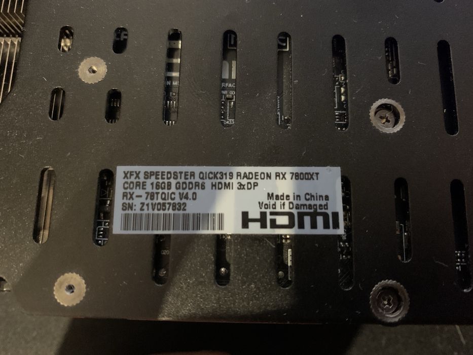 RX7800XT - Placa gráfica avariada