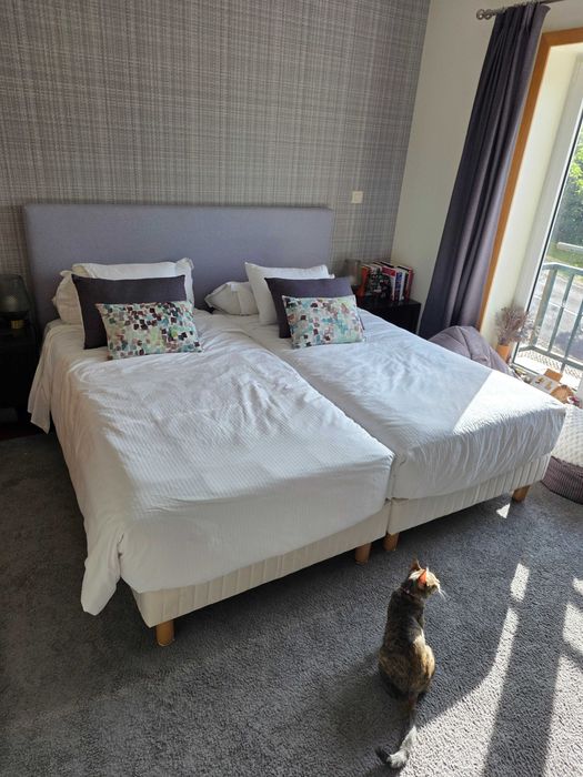 Camas Individuais com Colchão e Cabeceira 2 Unidades Podem Fazer Cama de Casal