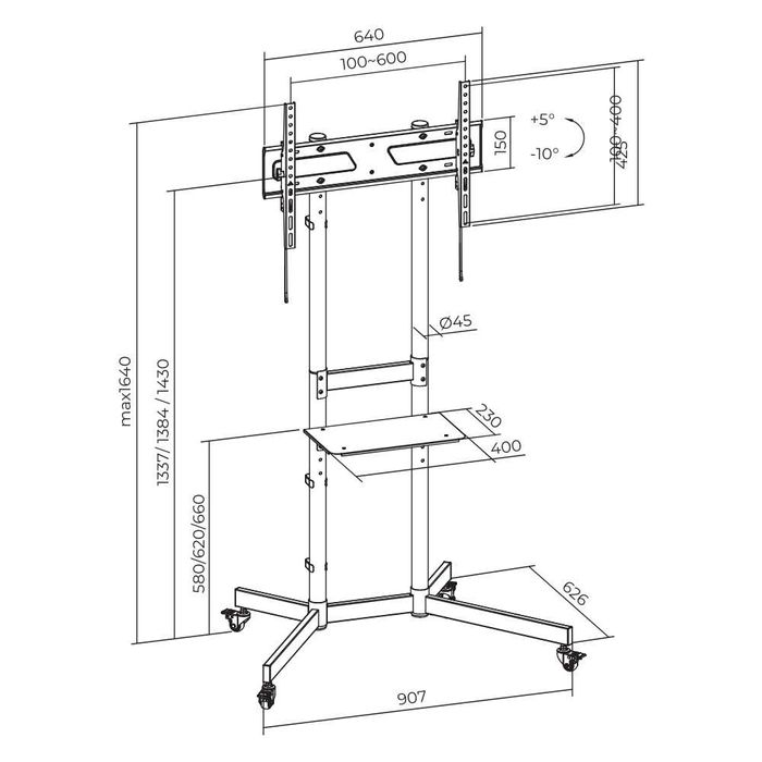 Стійка для телевізора 37"-70" ITech T1043TE
