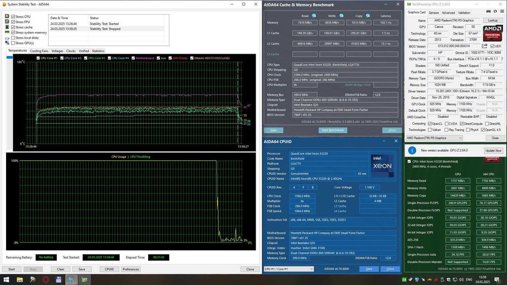 брендовый HP QuadCore Xeon X3220 6Gb 320Gb Radeon R5 235X Wi-Fi