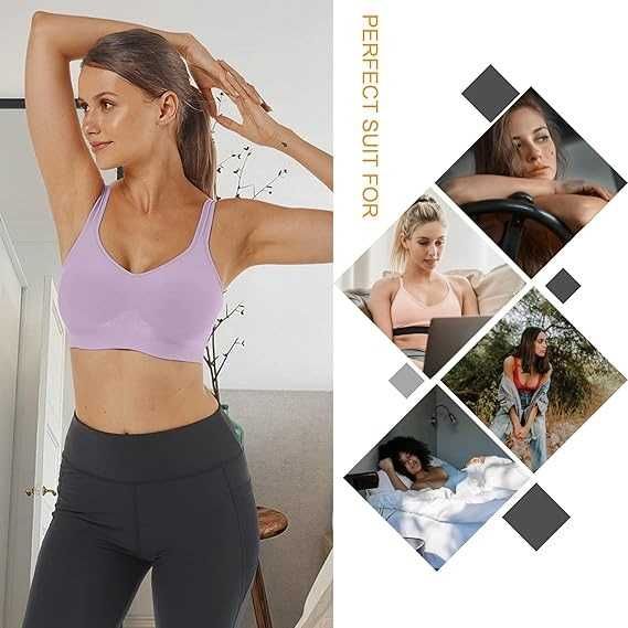 Nowy biustonosz damski / top / bez fiszbin / gładki / XXL /3szt !9649!