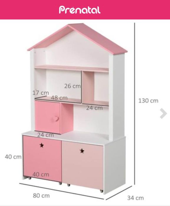 Estante infantil de madeira