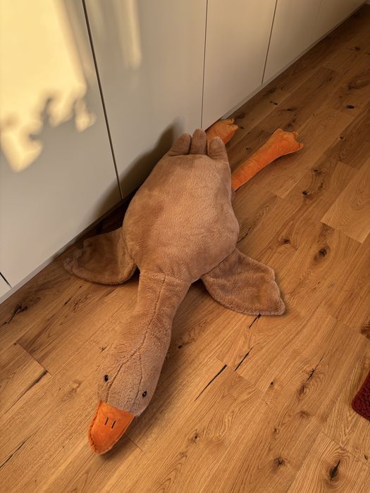 Maskotka duża gąska gęś 160 cm brązowa