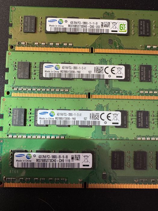 Lote memória RAM DDR3 56GB (12*4GB + 1*8GB)